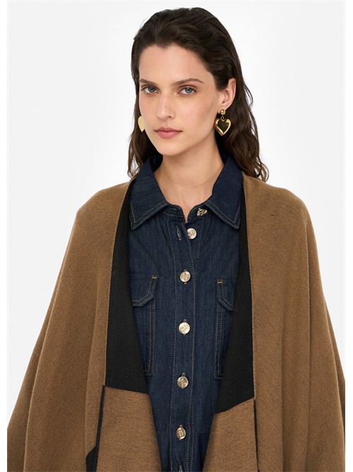 Poncho con logo e frange LIU JO | 2F5031T0300/00070